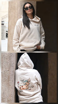 UAE Iconic artwork Beige Hoodie